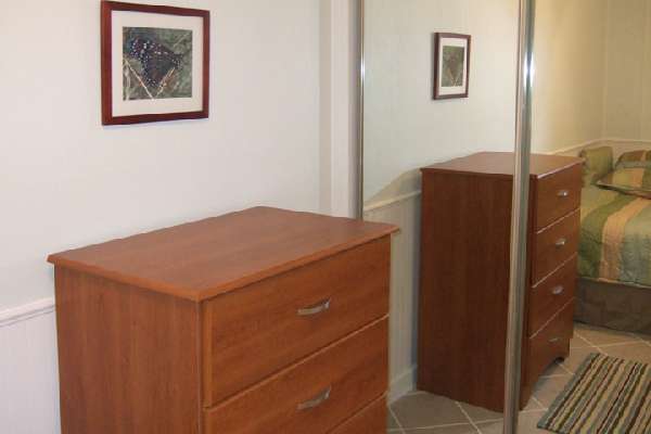 Bedroom has large closet